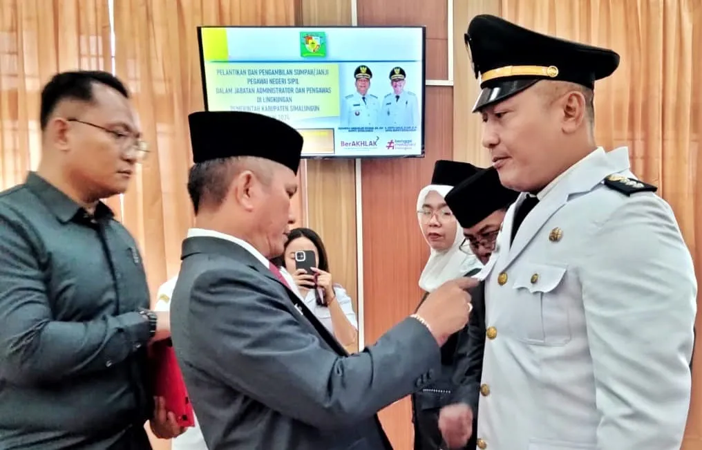 70 PNS Pemkab Simalungun Dilantik Sebagai Pejabat Administrator Dan Pengawas