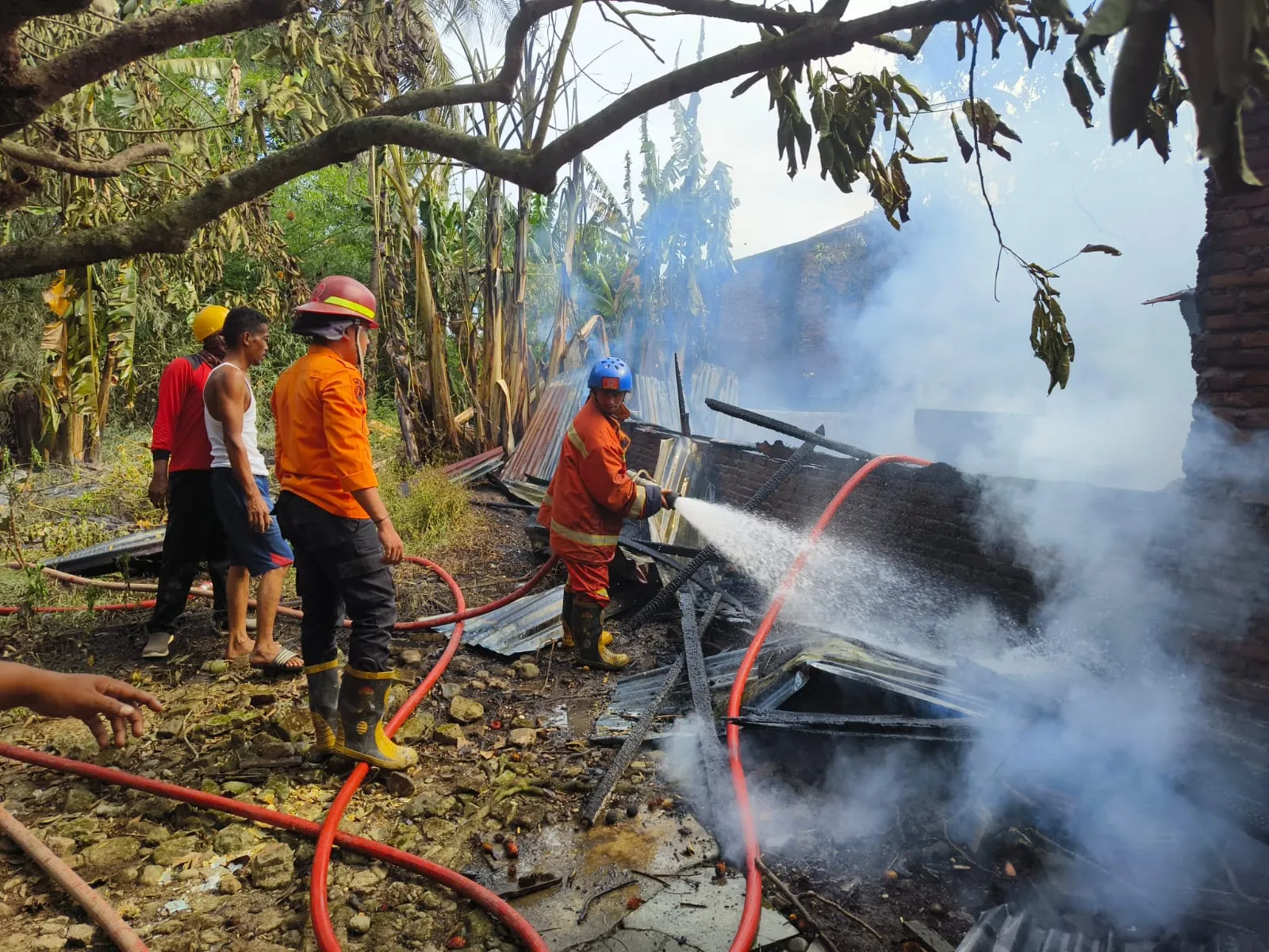 Empat  Rumah Terbakar Di Binjai.