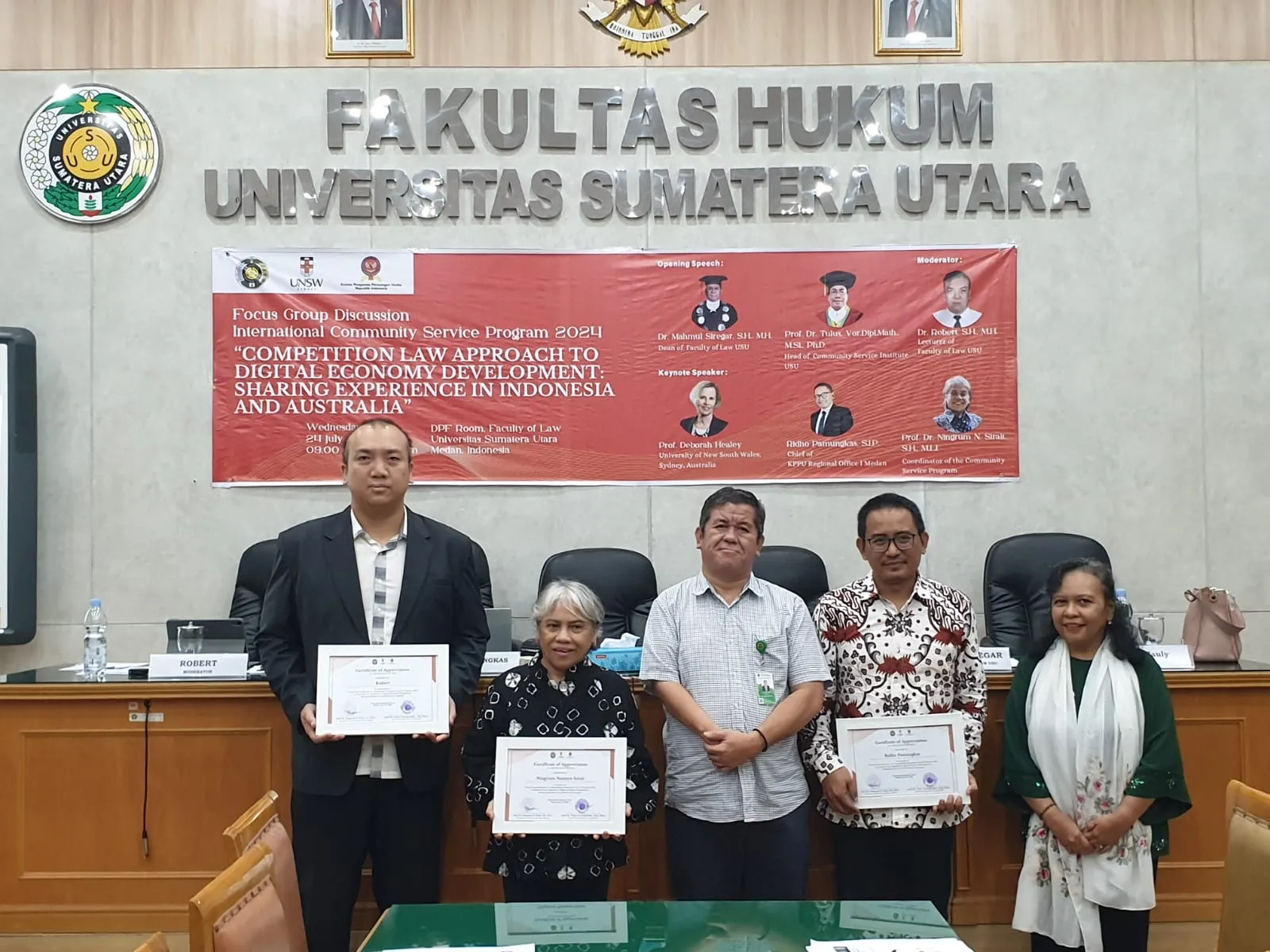 KPPU, FH USU, UNSW Australia FGD Hukum Persaingan Di Ekonomi Digital