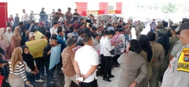 Ratusan Massa Gruduk Kantor Bupati Batubara Minta ASN, TNI, Polri Netral Di Pilkada 2024