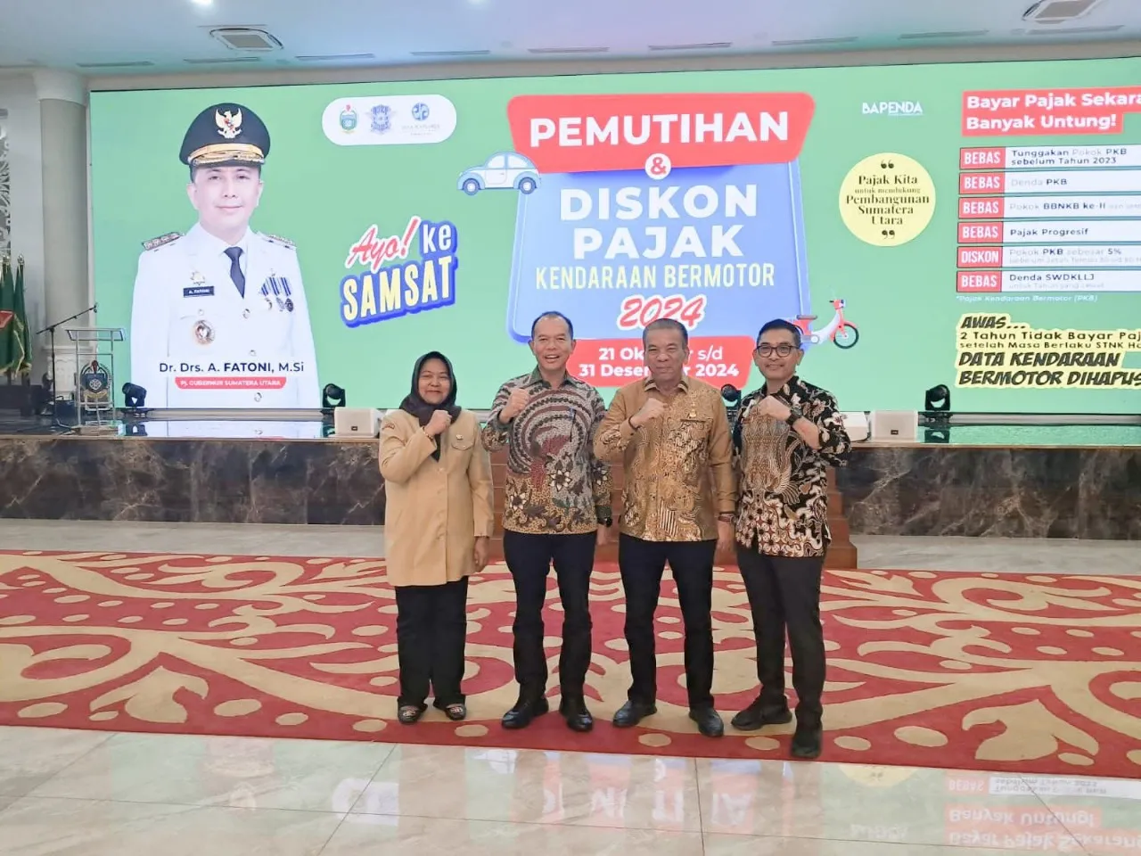 Pemprov Sumut Akan Melakukan Pemutihan Dan Diskon Pajak Kendaraan