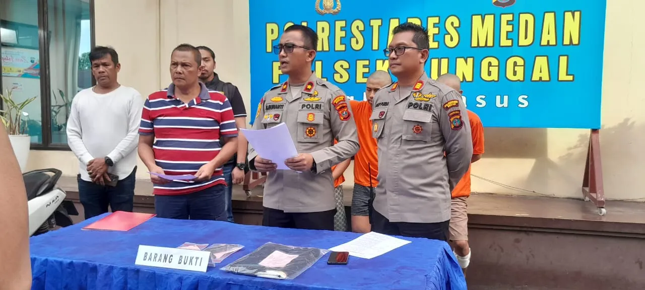 Polsek Sunggal Tangkap Empat Pelaku Pencurian Sepeda Motor, Dua Ditembak