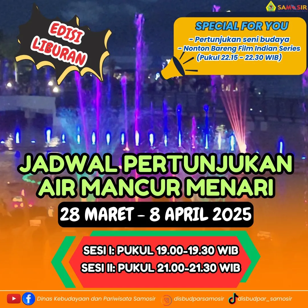 Konjen India Gelar Pertunjukan Air Mancur Menari Di Pangururan