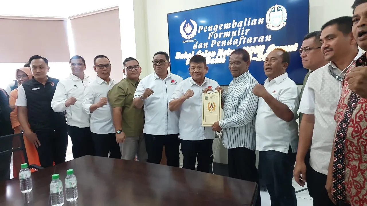 Kolonel (Purn) TNI Hatunggal Siregar Resmi Mendaftar Calon Ketua KONI Sumut