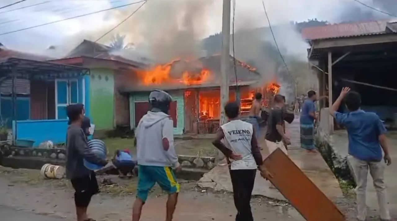 Kebakaran Di Kecamatan Ketambe Agara Hanguskan Dua Rumah