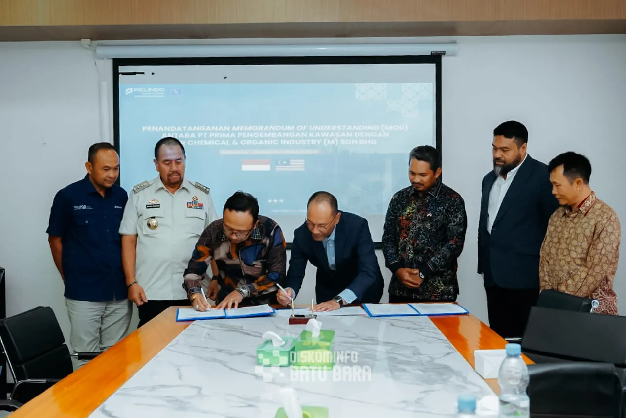 Bupati Batubara Hadiri Penandatanganan MoU Perusahaan Industri Kuala Tanjung
