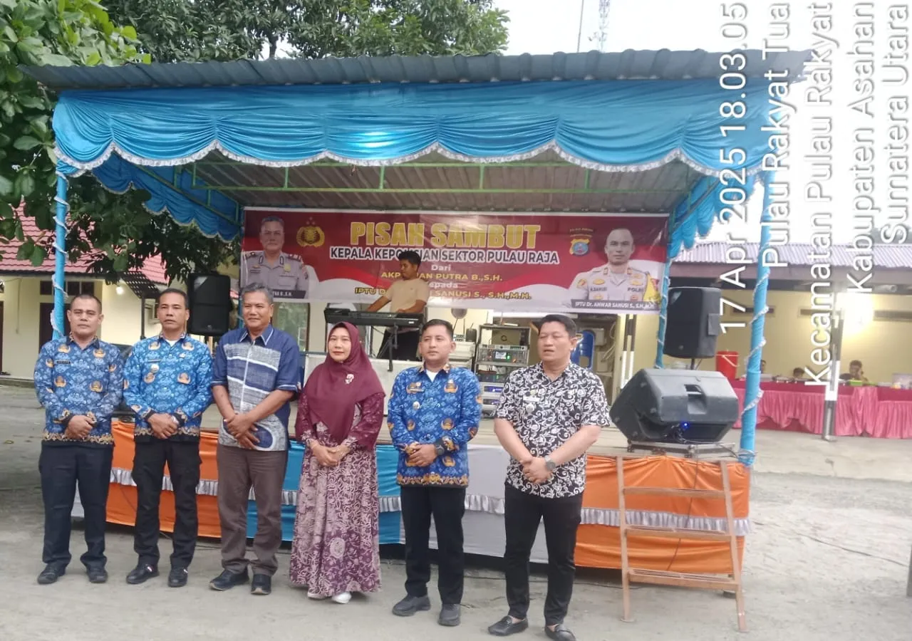 4 Forkopimcam Hadiri Pisah Sambut Kapolsek Pulau Raja