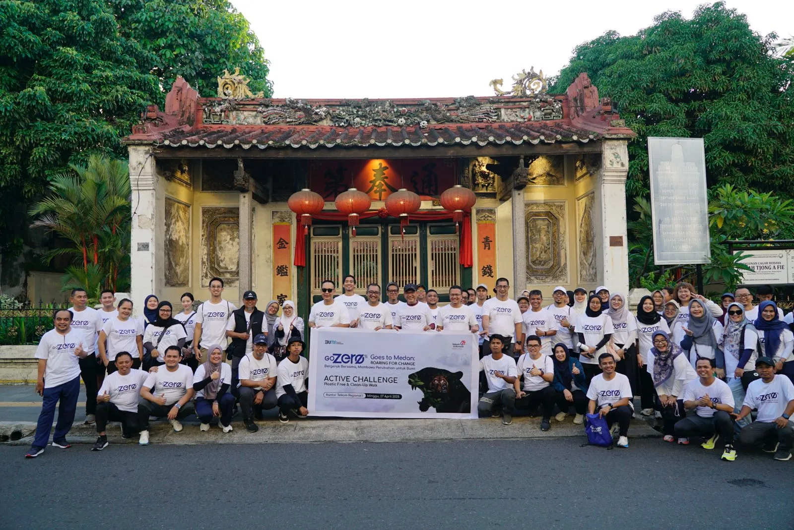 Telkom Gelar Jalan Santai Sambil Pilah Sampah Plastik Di GoZero% Goes to Medan