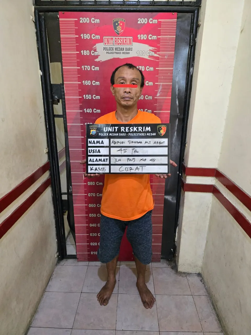 Polsek Medan Baru Tangkap Pencuri HP Di Kamar Kos