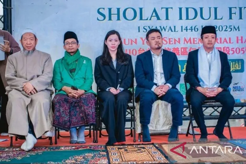 30 Ribu Ummat Muslim Padati Bangunan Ikonik Taipei Shalat Idul Fitri