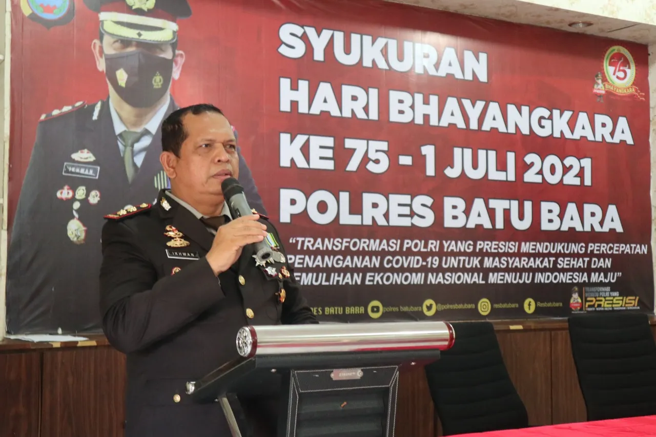 Syukuran Hari Bhayangkara Ke -75 Tahun 2021 Polres Batubara