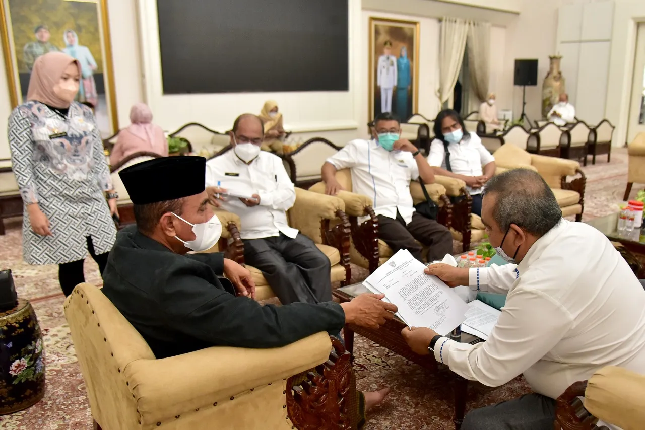 Gubsu Terima Panitia Konfrensi PWI Sumut