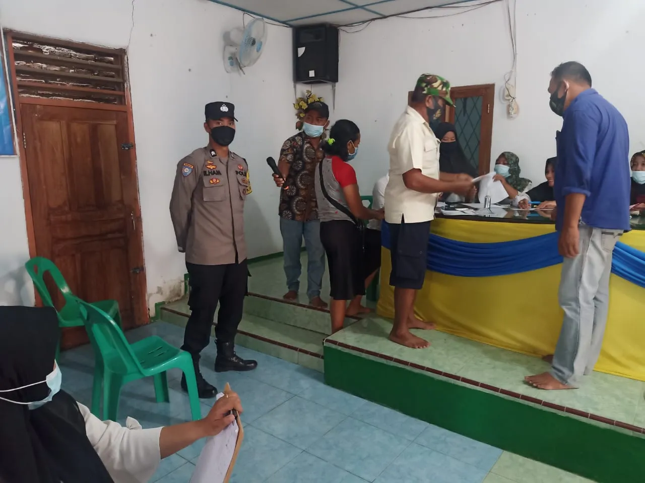 Bripka Suyitno Himbau Masyaraka Sudah Divaksin Patuhi Prokes