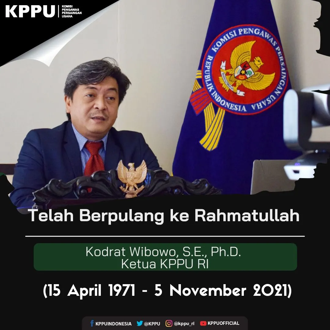 Ketua KPPU RI Kodrat Wibowo Meninggal Dunia