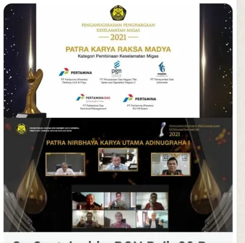PGN Raih 20 Penghargaan Keselamatan Migas Kementerian ESDM