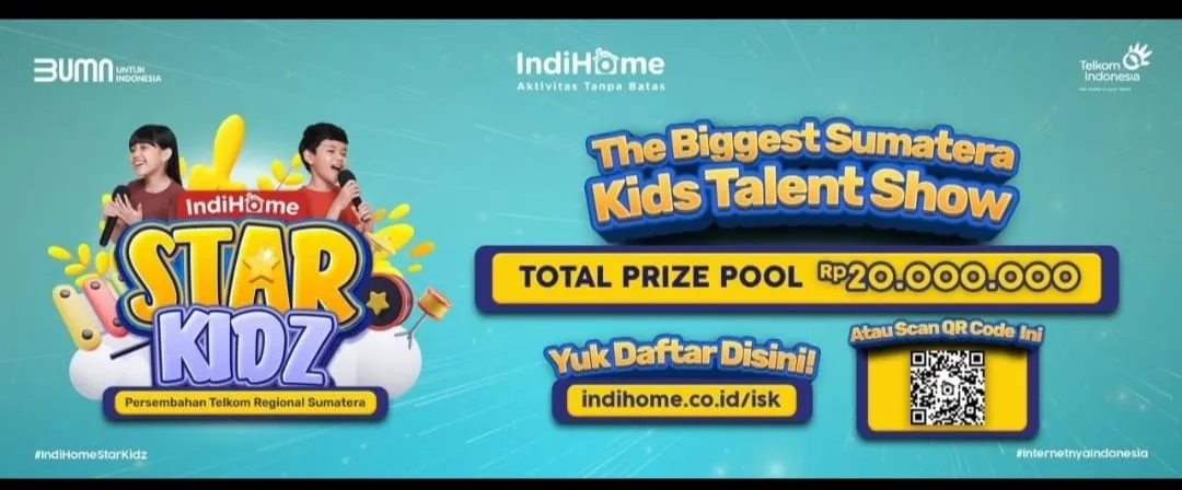Telkom Regional Sumatera Gelar IndiHome Star Kidz 2022