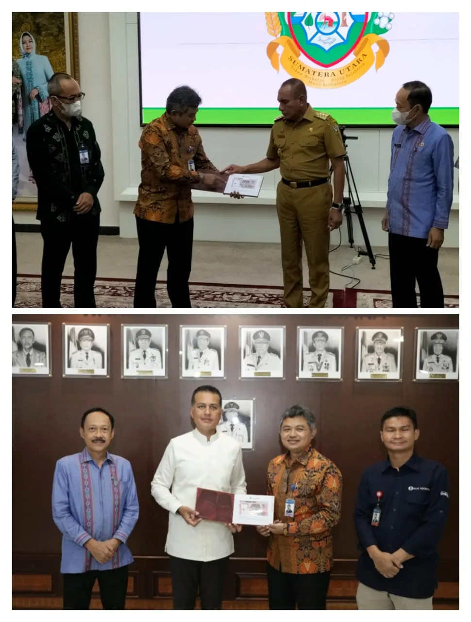 BI Kenalkan Uang Baru  Ke Gubsu dan Wagubsu