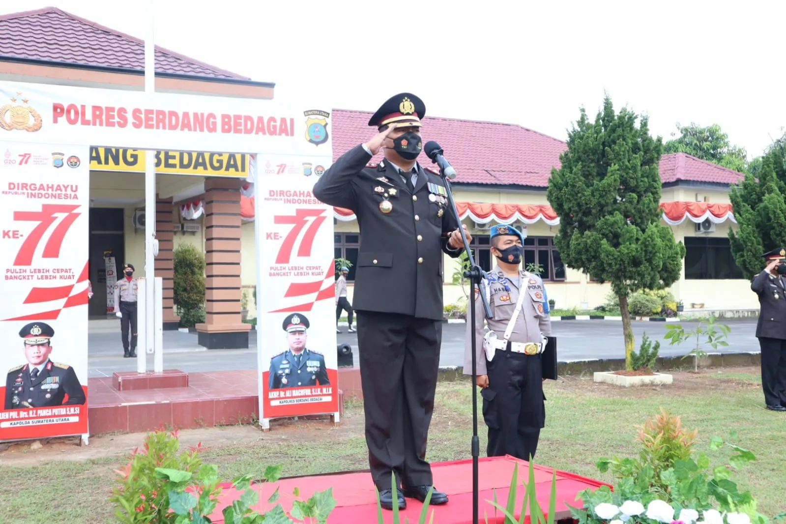 Kapolres Sergai Pimpin Upacara HUT Kemerdekaan RI Ke - 77