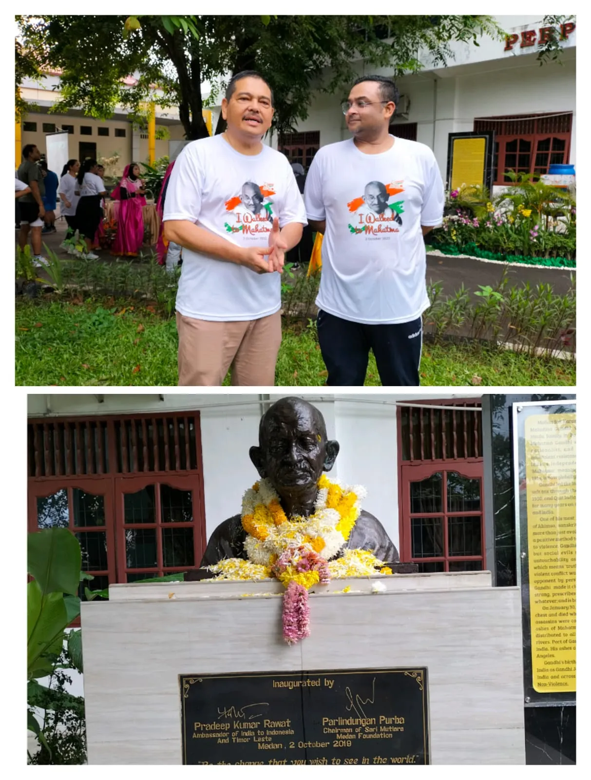 Konjen India Gelar Jalan Sehat, Peringati Hari Kelahiran Mahatma Gandhi