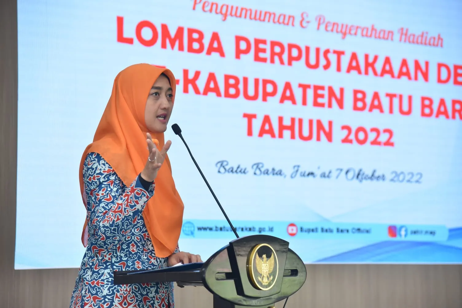 Ketua GPMB Batu Bara Umumkan Pemenang Penilaian Perpustakaan Desa