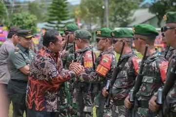 Wali Kota P.Sidimpuan Sambut Kepulangan Satgas Pamtas RI - PNG