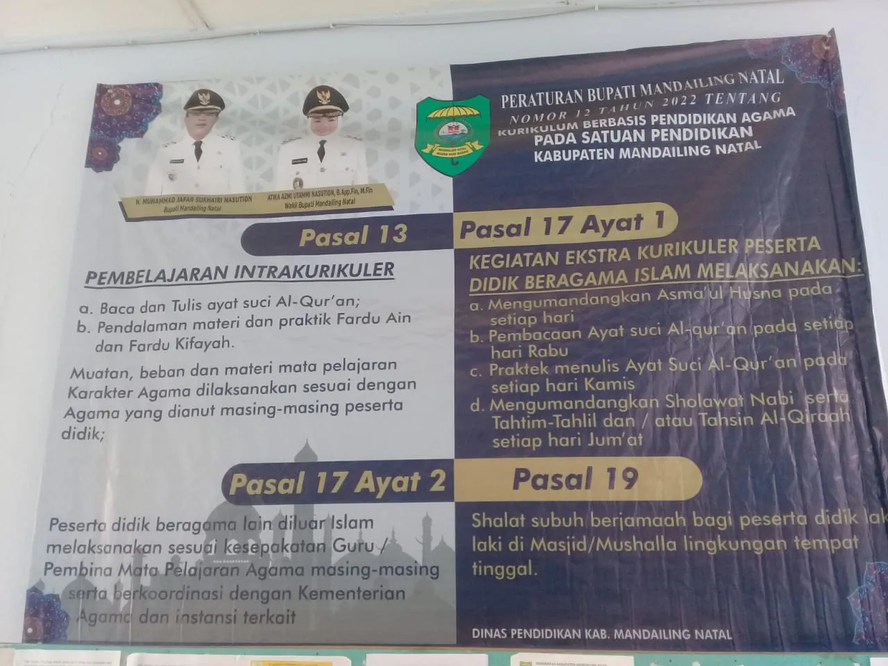 Galakkan Pendidikan Karakter Di SMPN 3 Siabu
