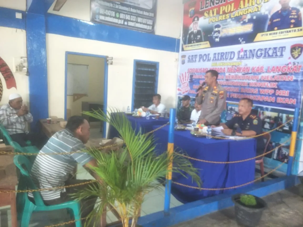 Satpol Airud Res Langkat Gelar Sosialisasi Lintas Batas Penangkapan Ikan