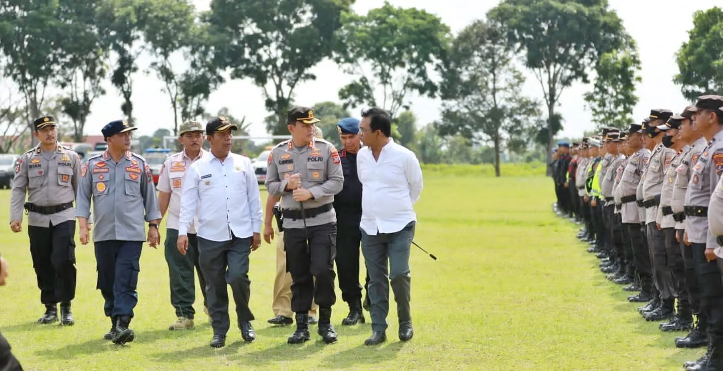 Bupati Simalungun Pimpin Apel Pasukan Pengamanan Pilpanag 2023