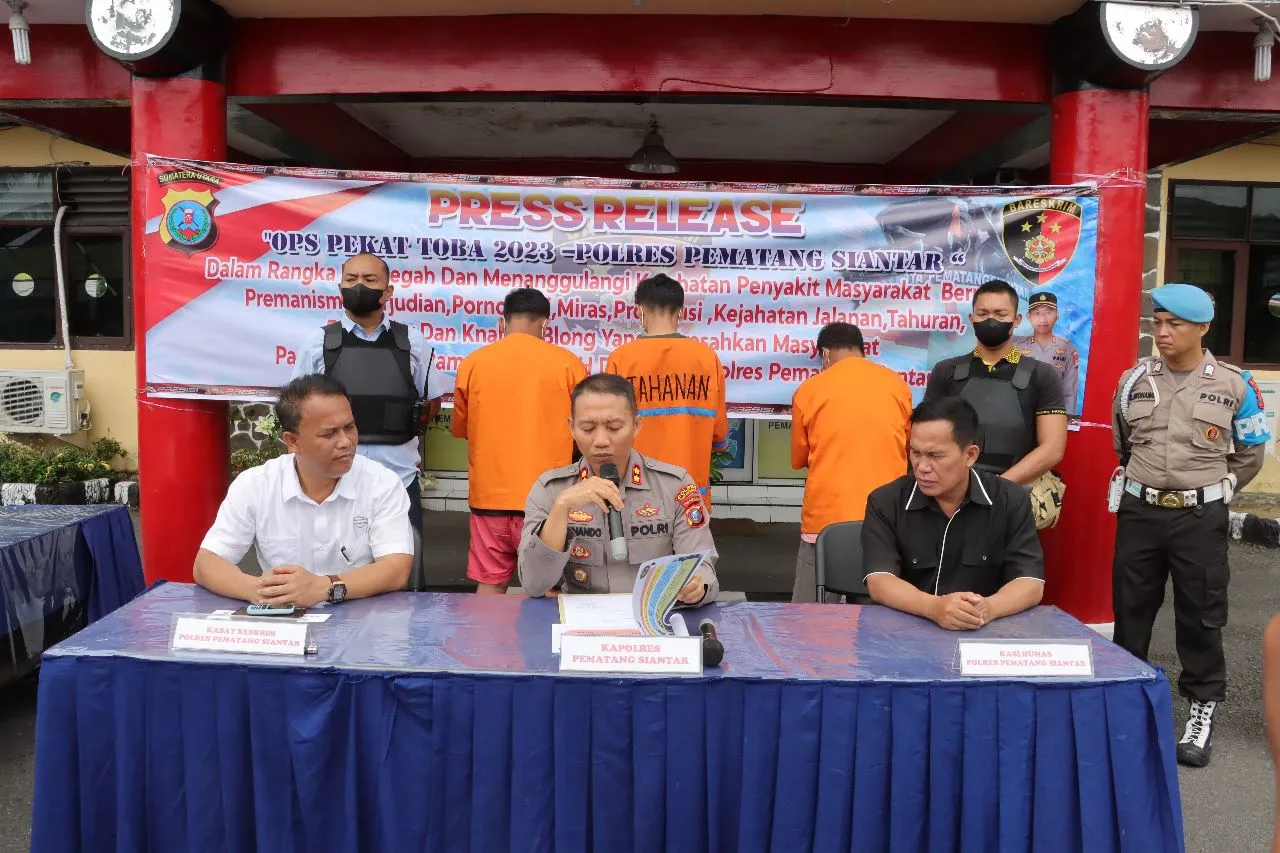 Polres Pematang Siantar Ungkap Target Operasi 100 Persen