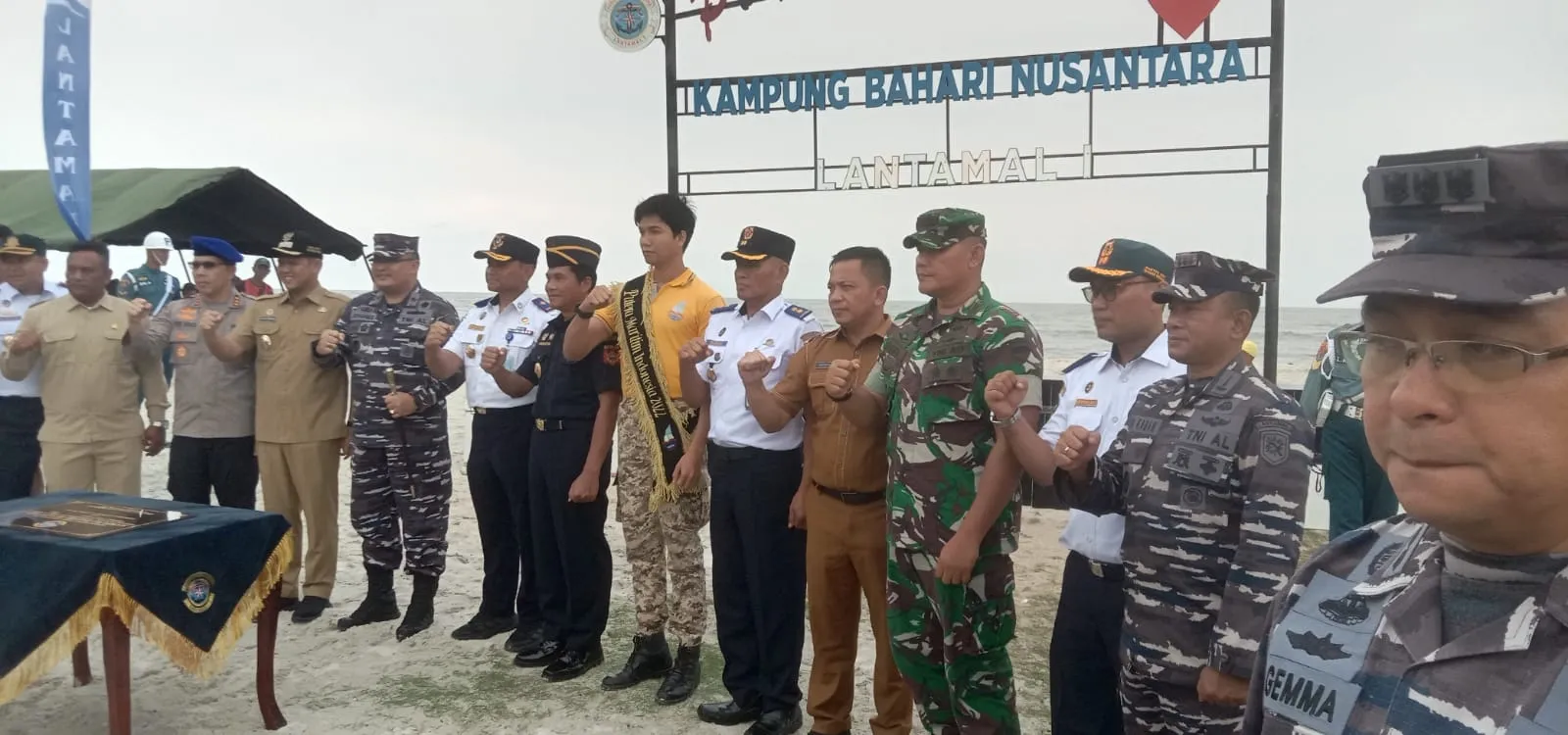 TNI AL Resmikan Kampung Bahari Nusantara di Desa Bagan Kuala, Tj Beringin