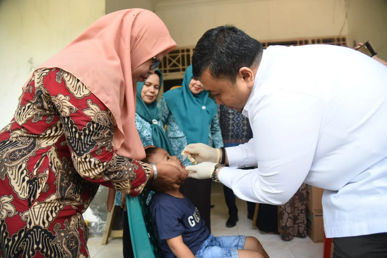 Dolly Hadiri Pencanangan Sub PIN Polio di Angkola Selatan