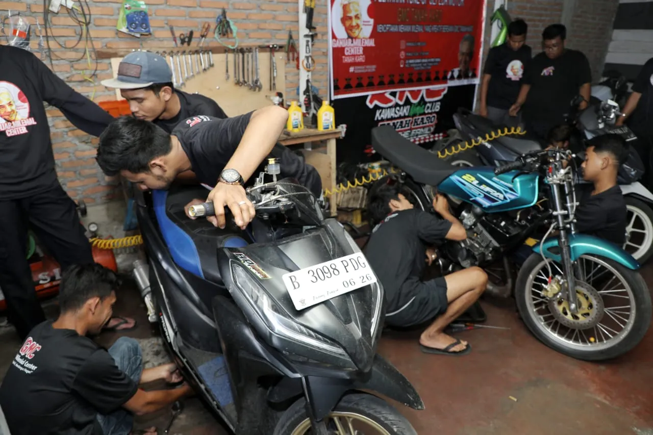 GMC Sumut Kenalkan Ganjar di Karo Lewat Pelatihan Tune up “Kereta”