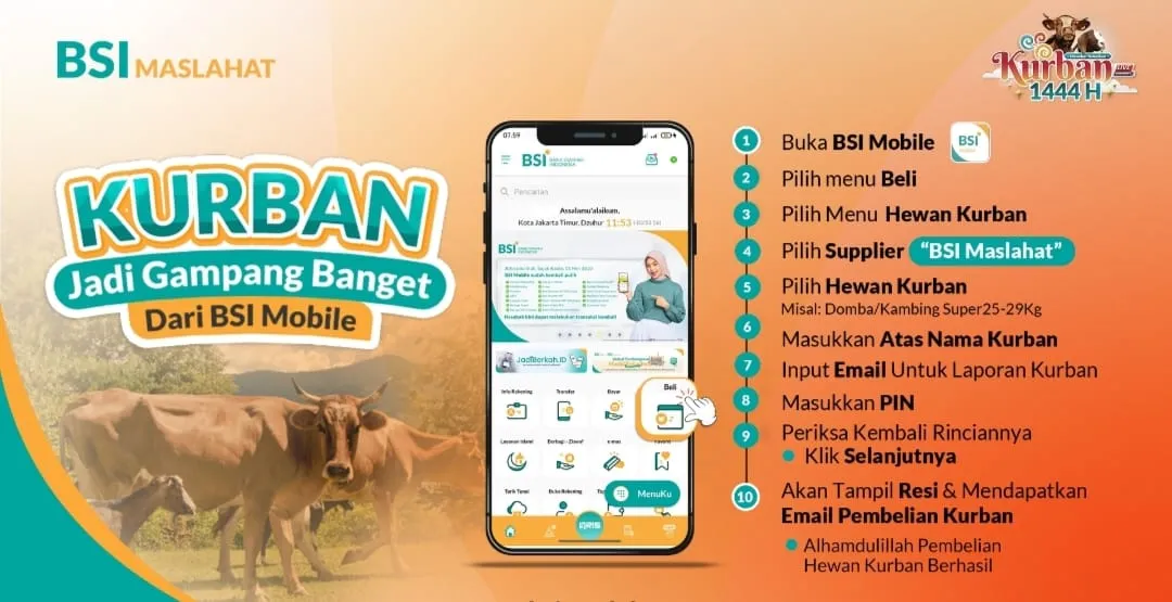 Mudah, Beli Hewan Qurban di BSI Mobile