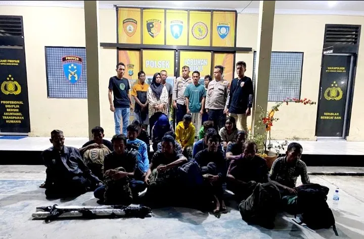 Polsek Labuhan Ruku Amankan 24 PMI Jalur Tikus