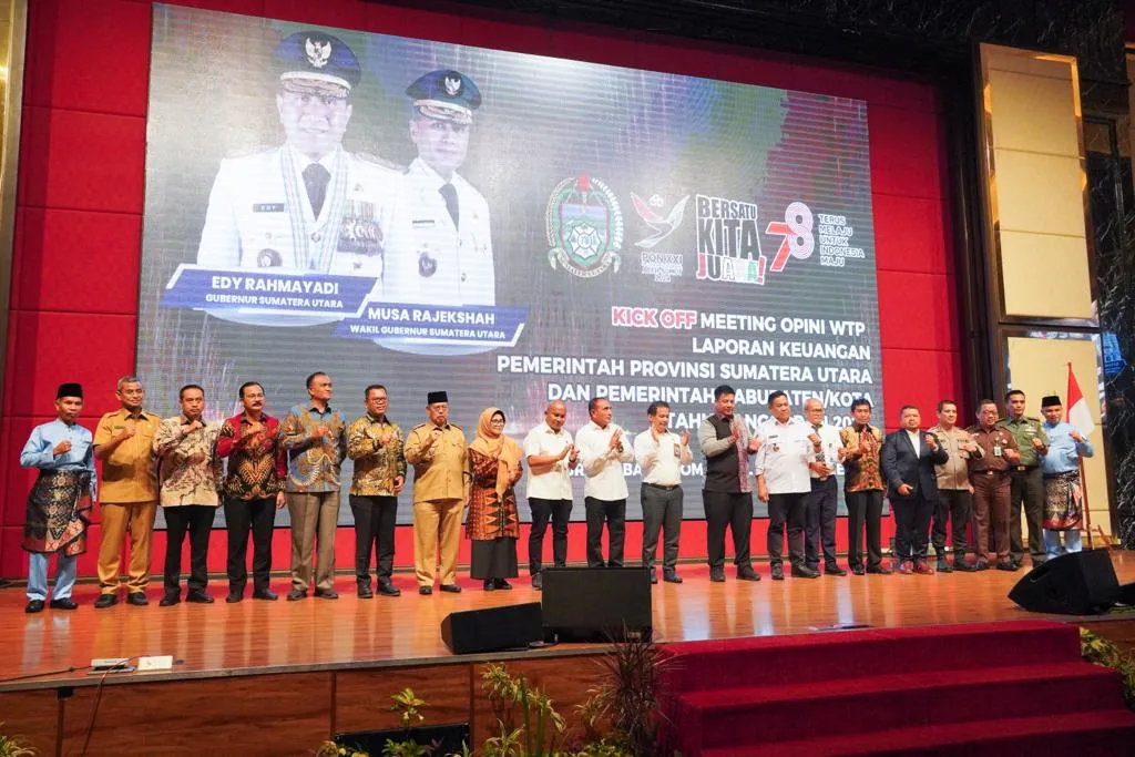 Wali Kota Siantar Hadiri Opini WTP Laporan Keuangan Kabupaten/Kota Se- Sumut