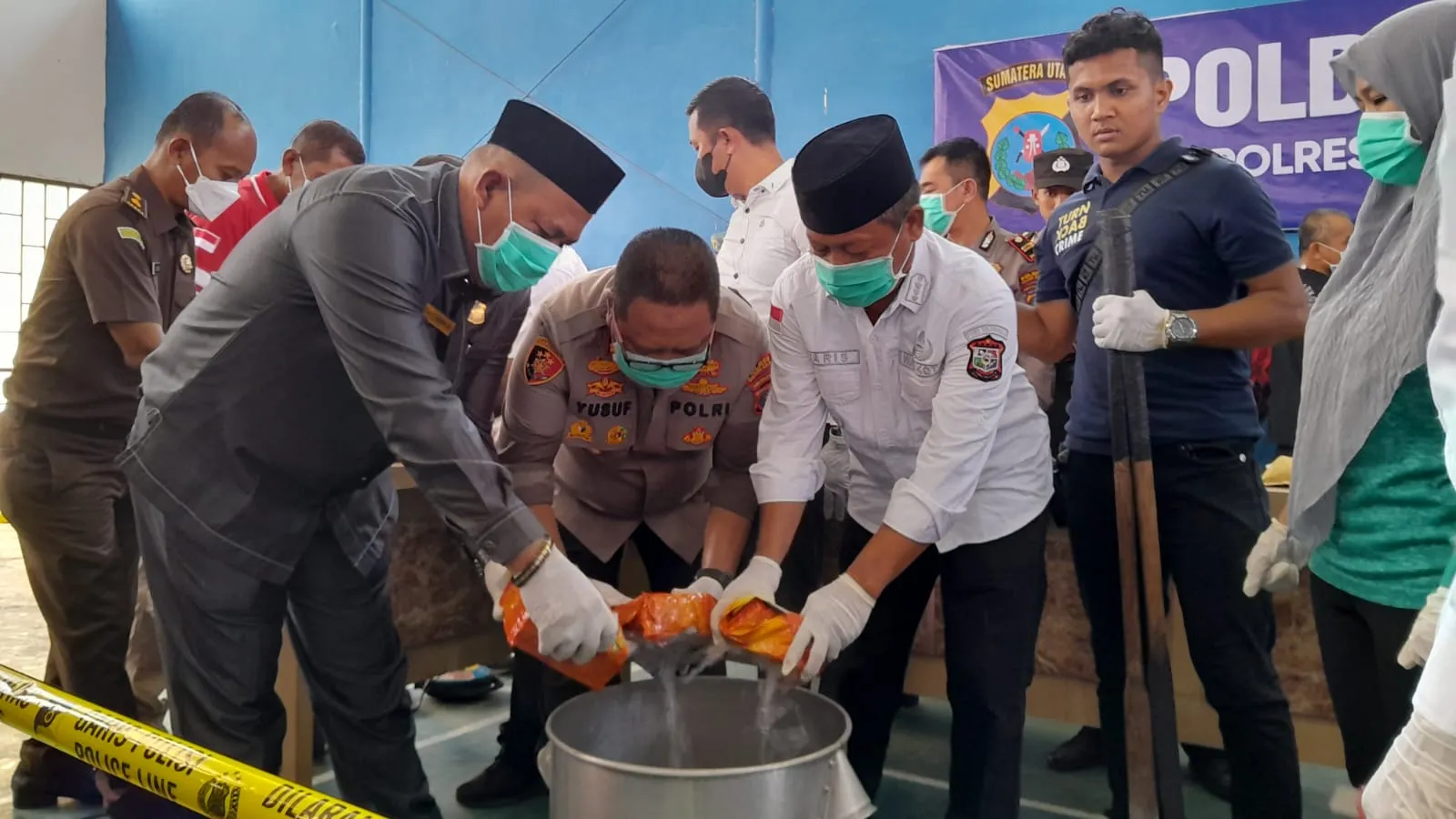 Polres Tanjungbalai Musnahkan Narkoba Senilai Rp.10 M