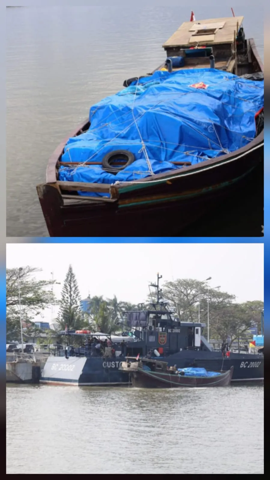 Tim Gabungan Gagalkan Penyelundupan Pakaian Bekas Bernilai 2,8 M di Perairan Batubara Dan Labura