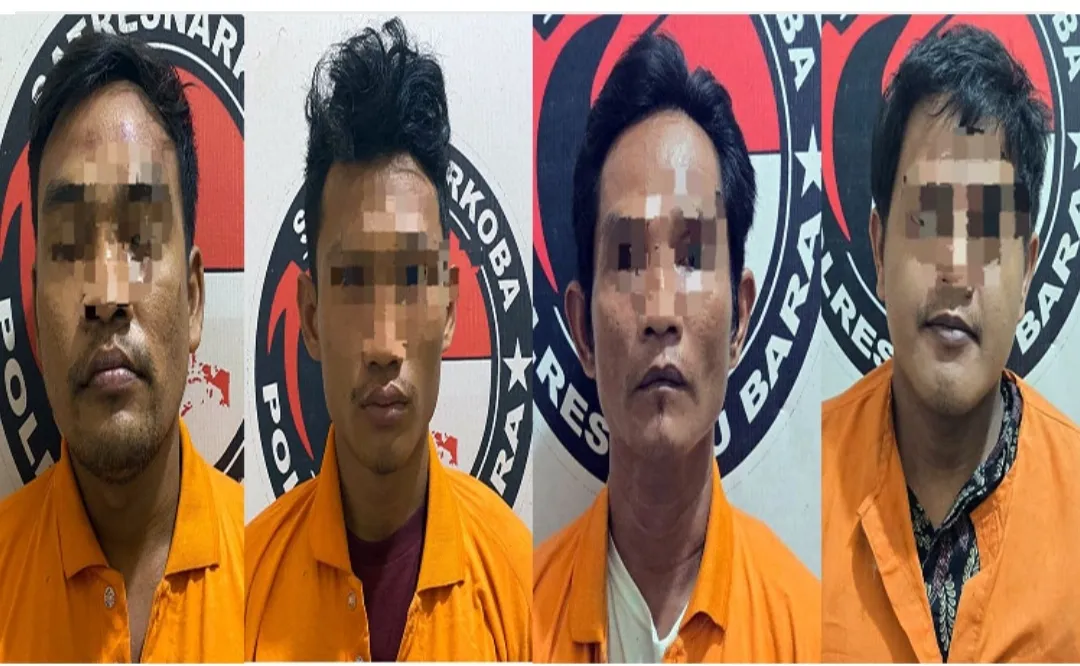 Satresnarkoba Polres Batubara Tangkap Empat Terduga Penyalahgunaan Narkotika