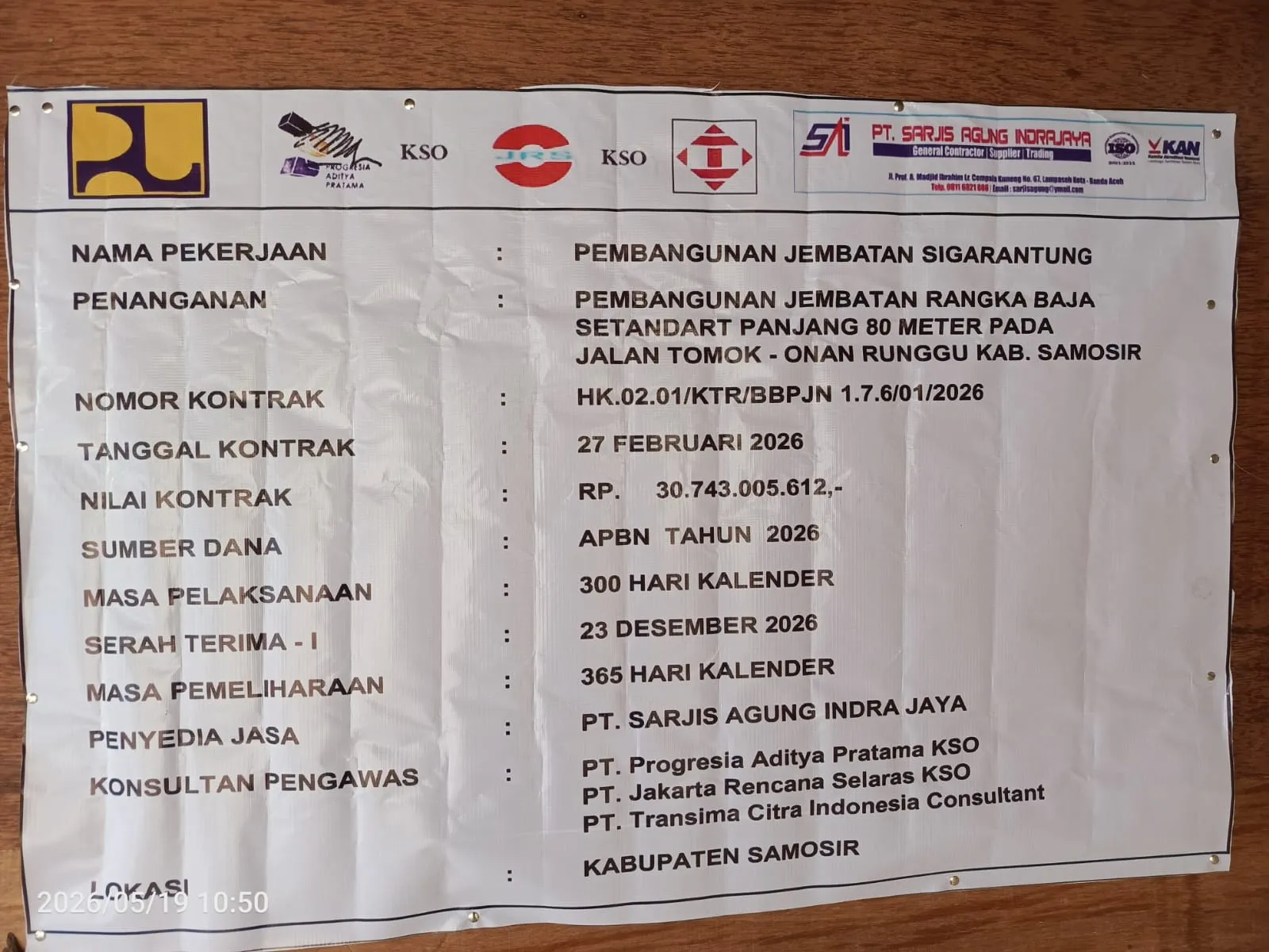 Proyek Jembatan Sigarantung Rp30 M Tak Gunakan Batching Plant , Jadi Sorotan