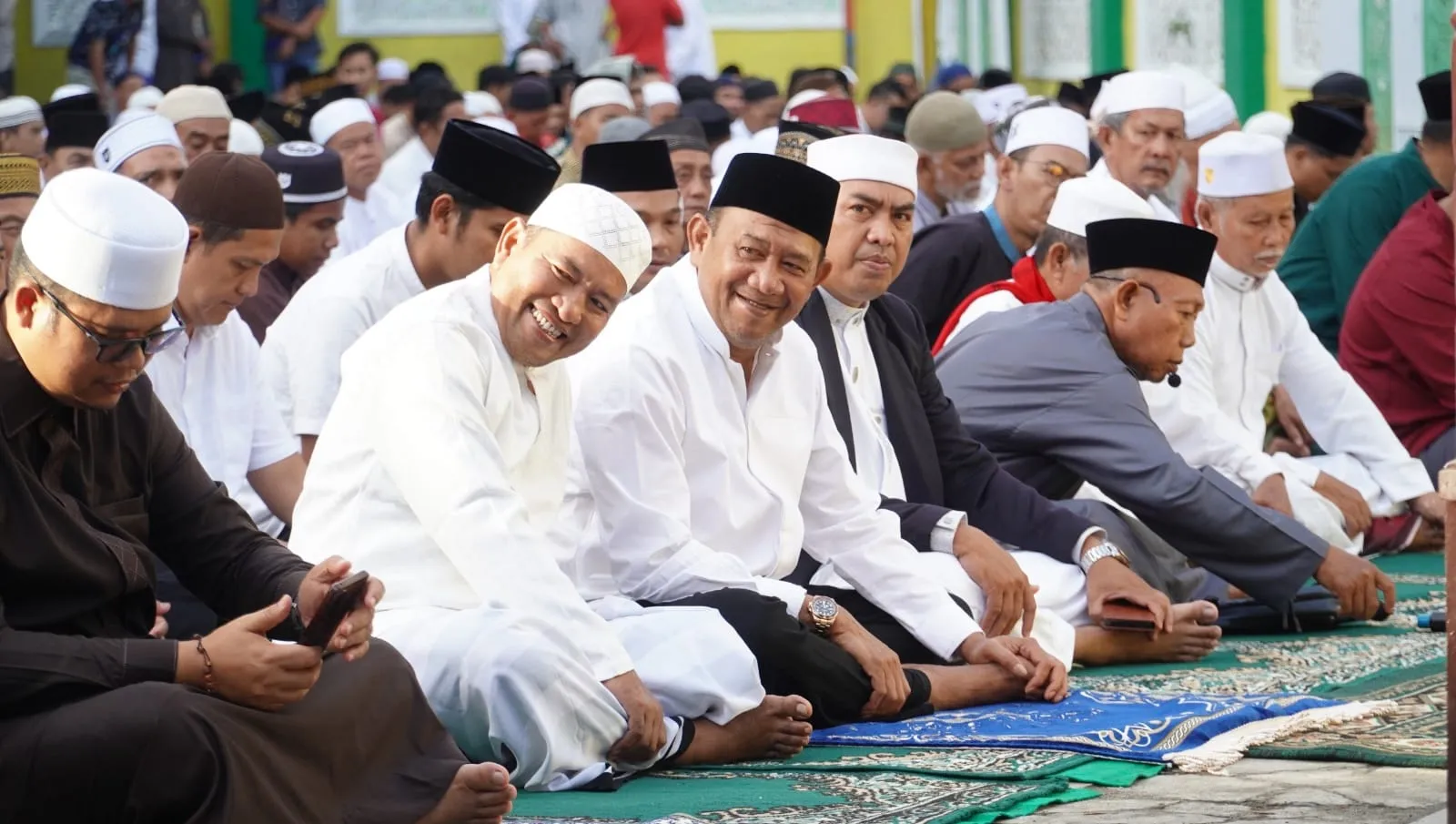 Bupati Langkat Sholat Idul Adha Bersama Masyarat di Masjid Raya P. Brandan