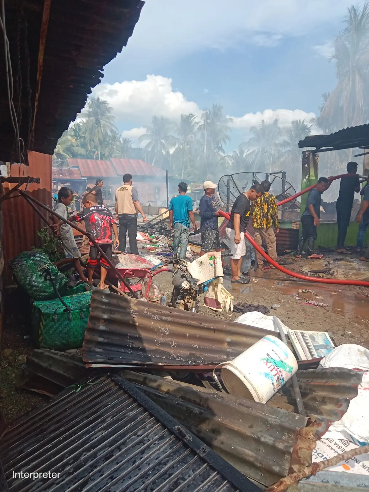 7 Unit Rumah di Kute Bakti Aceh Tenggara Terbakar
