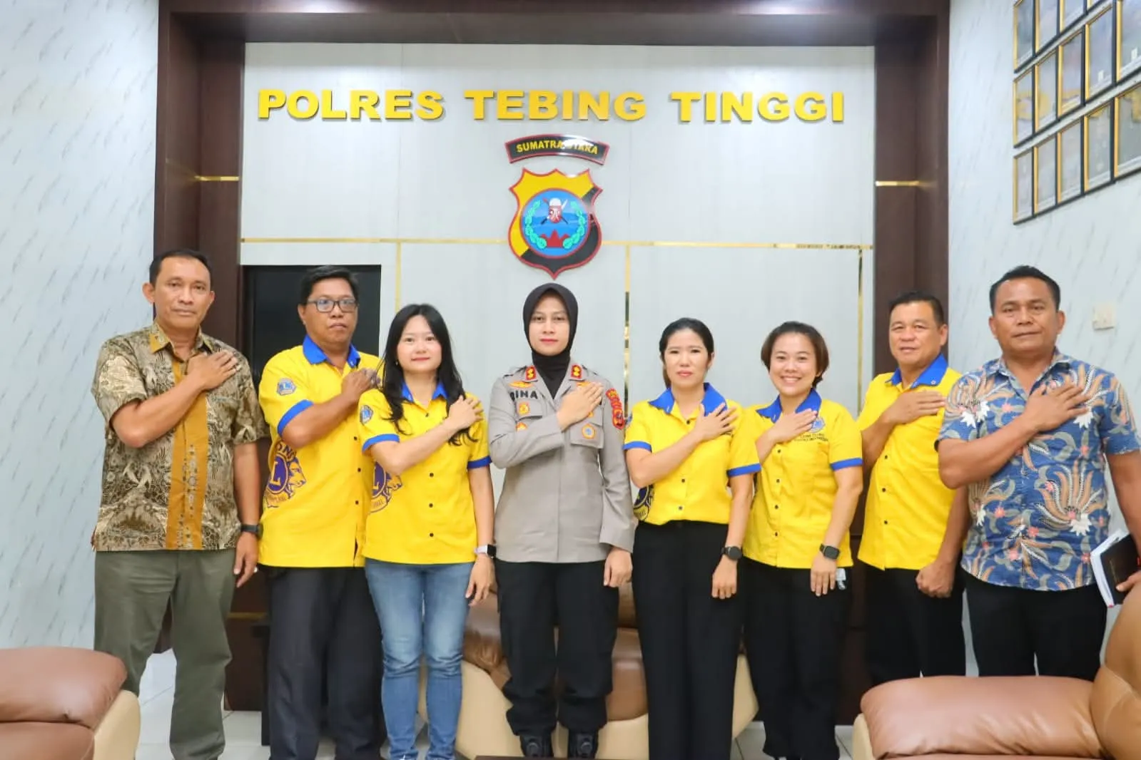 Ciptakan Kondusifitas Kota, Polres Tebingtinggi Bersinergi Dengan Lion's Club