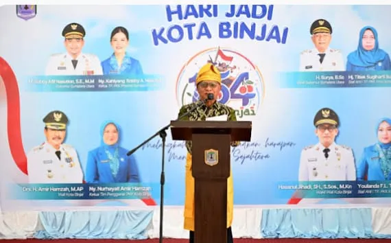 Wagubsu Hadiri Resepsi HUT Ke 154 Binjai