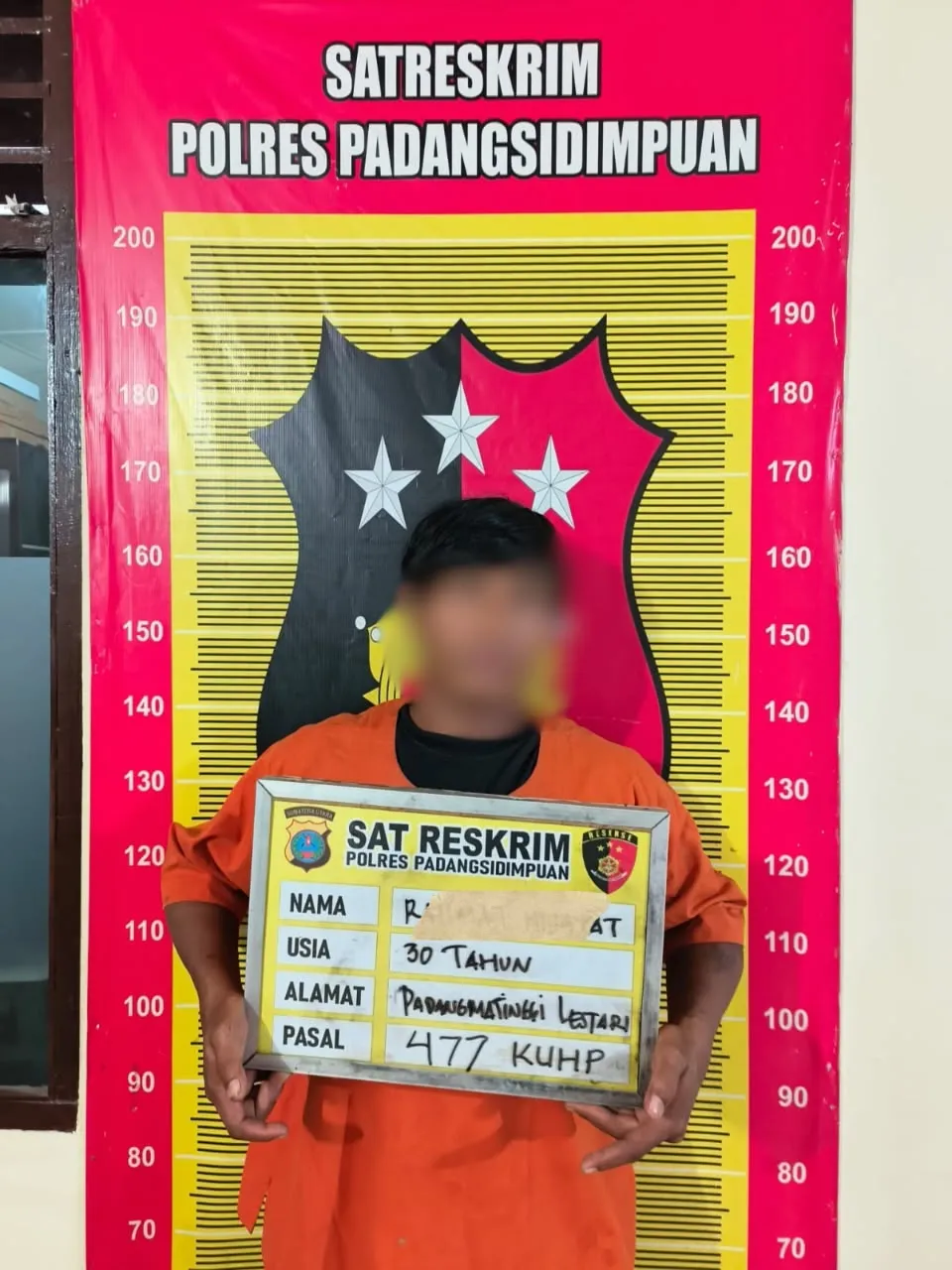 Mecuri Di Kanto Mekar, RH 30 Warga Padangsidimpuan Ditangkap