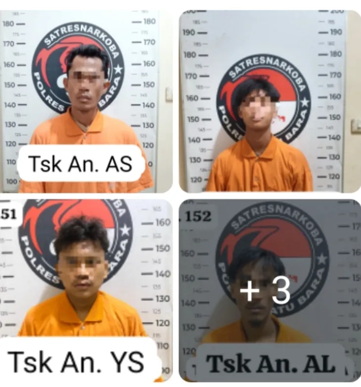 Sat Res Narkoba Polres Batubara Tangkap 6 Terduga Kasus Narkotika