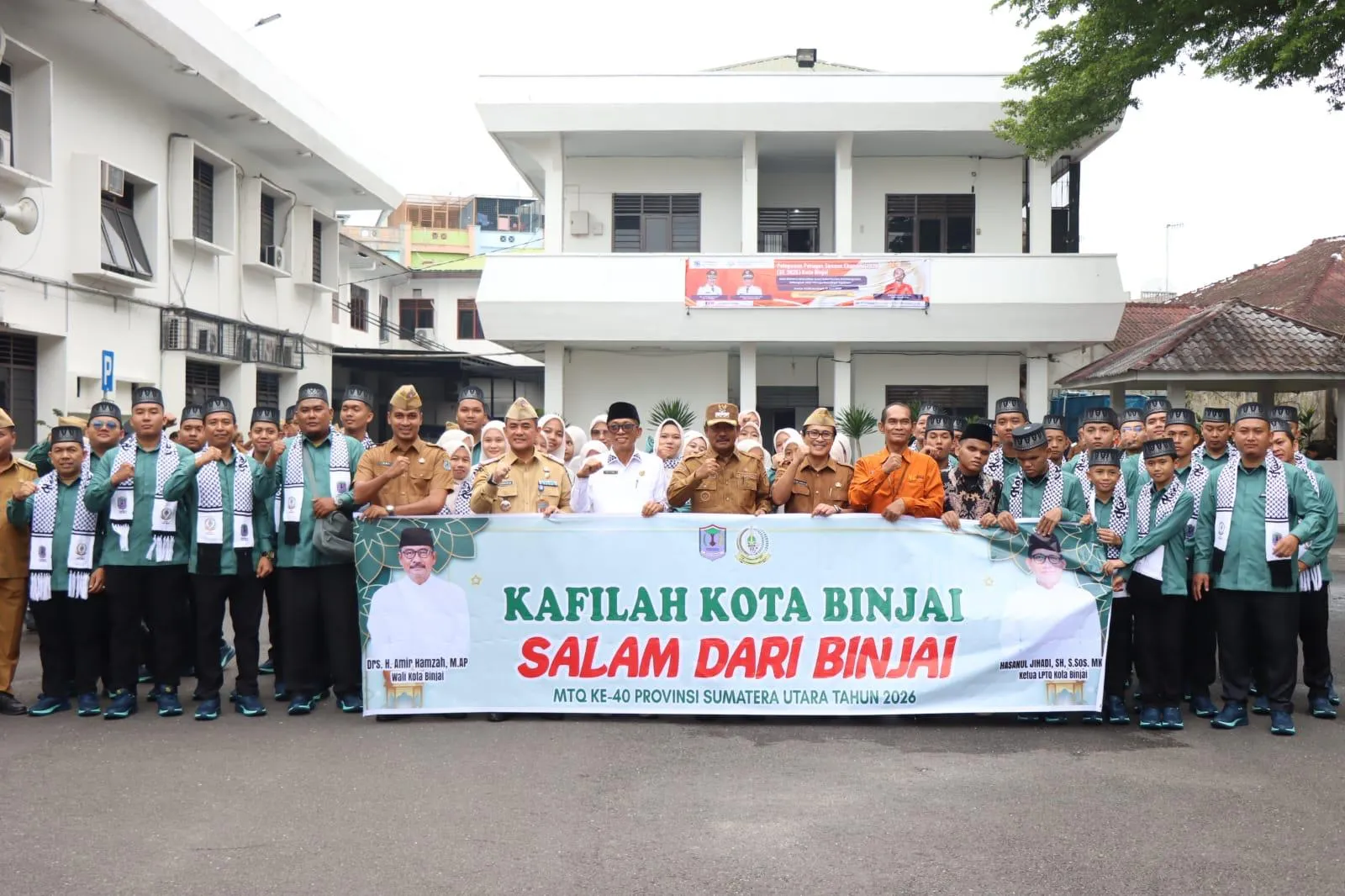 Wali Kota Binjai Lepas Kafilah MTQ Dan Petugas Sensus Ekonomi 2026