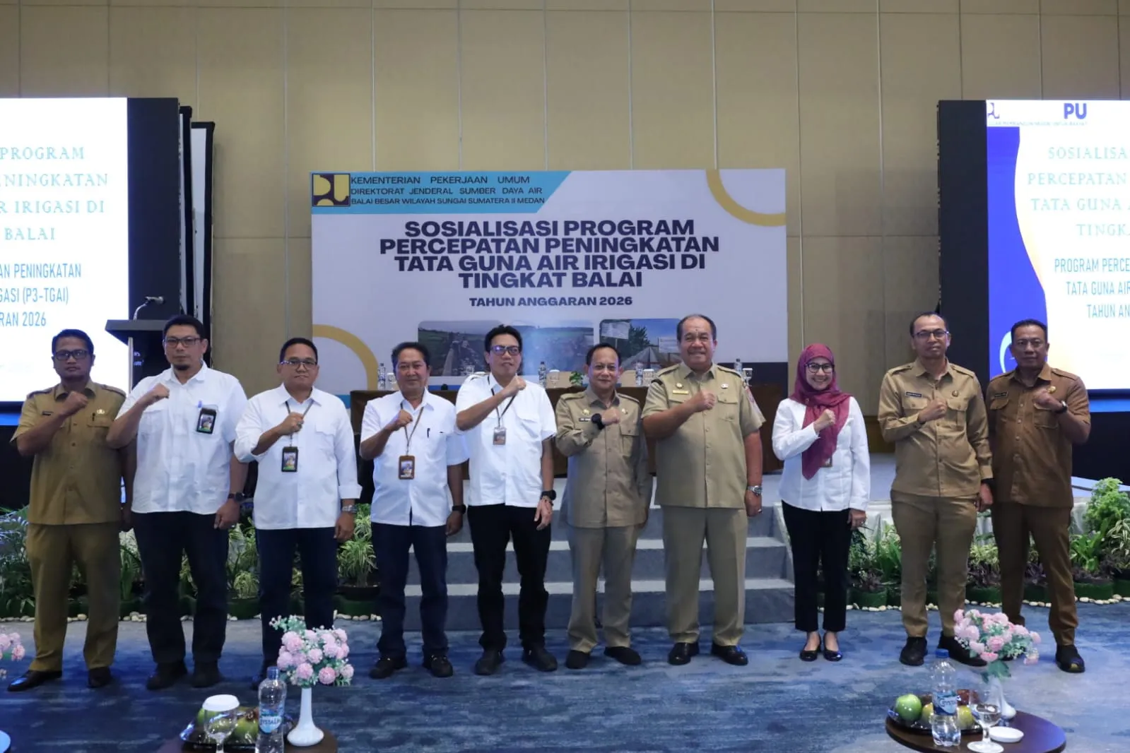 Bupati Asahan Hadiri Sosialisasi Program Percepatan Peningkatan Tata Guna Air Irigasi