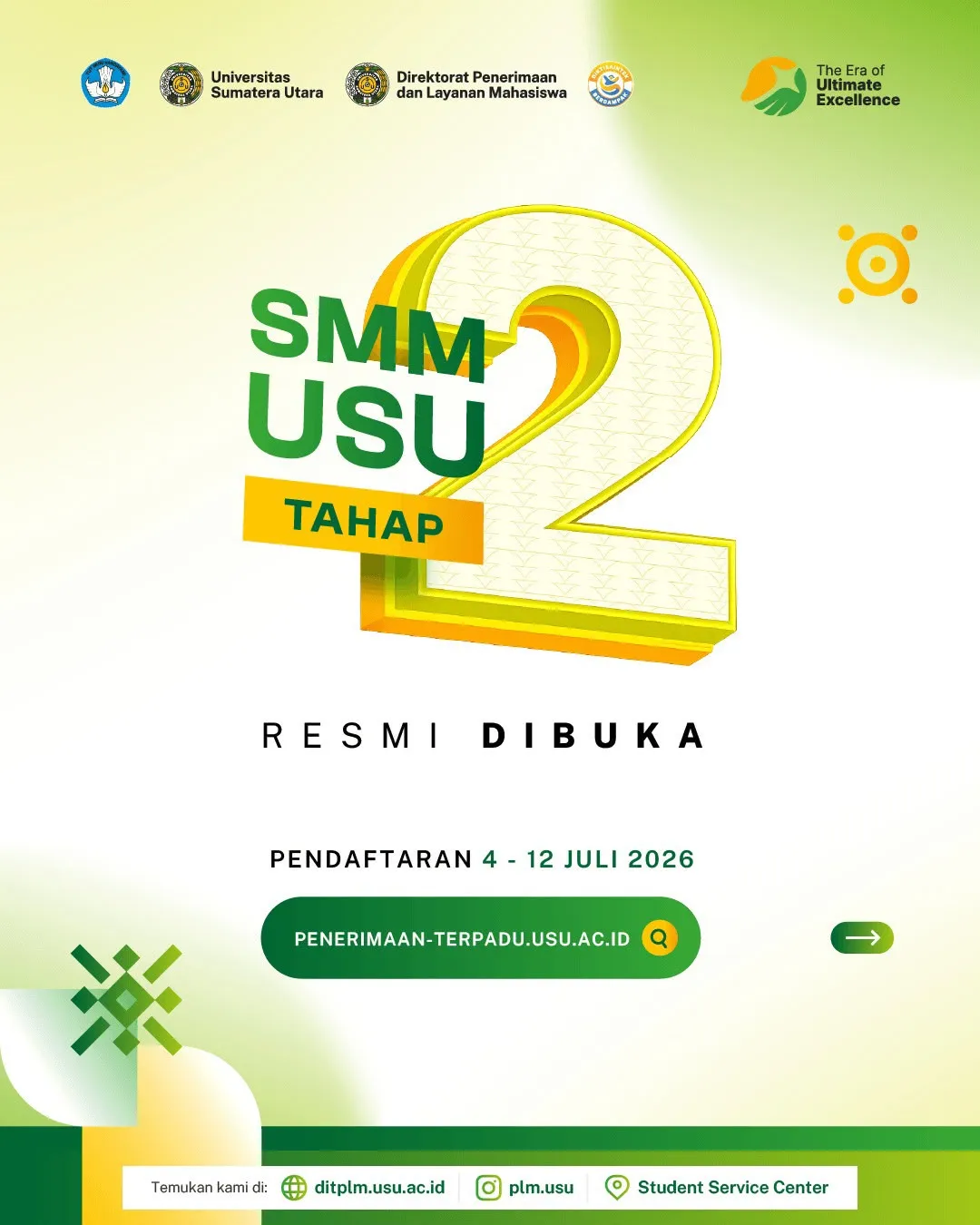 USU Buka Seleksi Mahasiswa Mandiri Tahap II, Hingga 12 Juli 2026