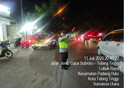 Polsek Padang Hulu Gelar Patroli Blue Light