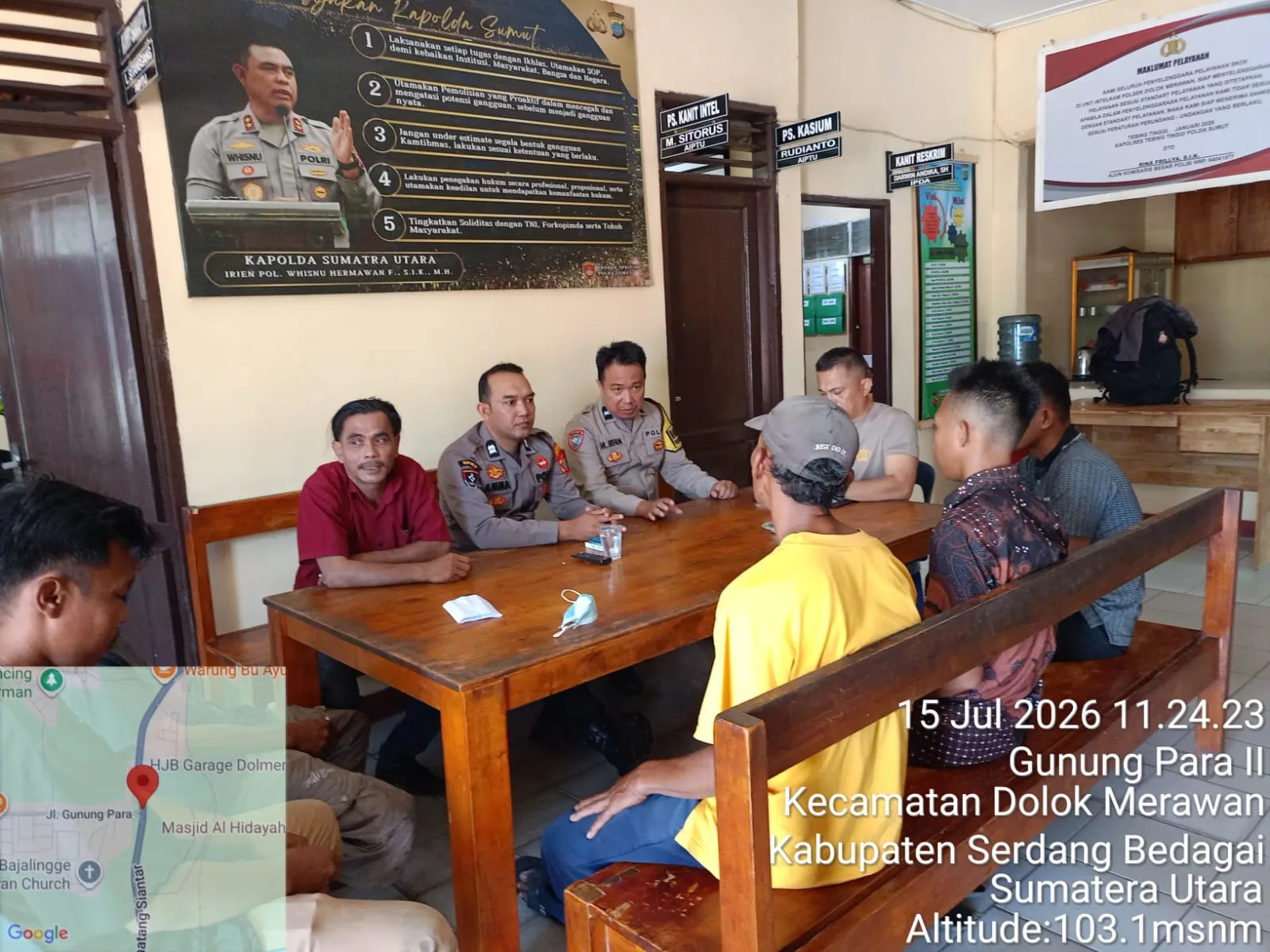 Polsek Dolok Merawan Mediasi Perdamaian Perkelahian Antar Warga